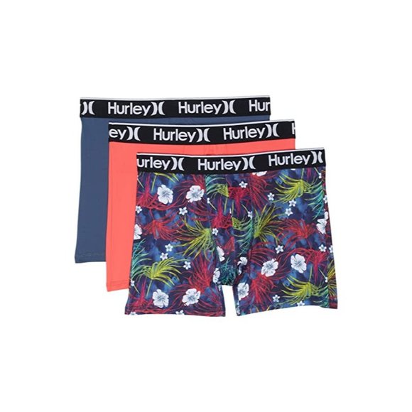 Hurley Other - Hurley Men's Regrind Fashion Boxer Brief 3 Pack in Red/blue, Size Large, NIB